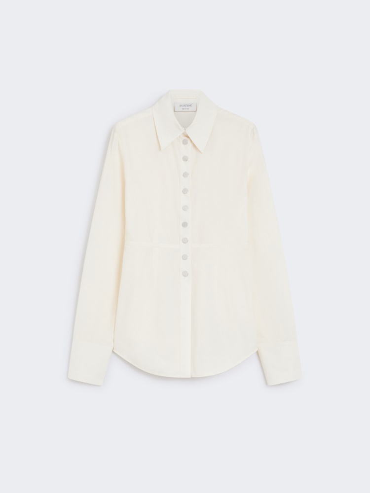 SPORT MAX by Max Mara◆半袖ブラウス/38/コットン/CRM/無地 Max Mara マックスマーラ トップス Tシャツ MANTIDE マンティデ