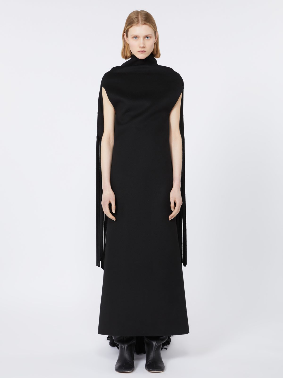 Long double-faced pure wool dress - RUNWAY - BLACK - Max Mara - 2