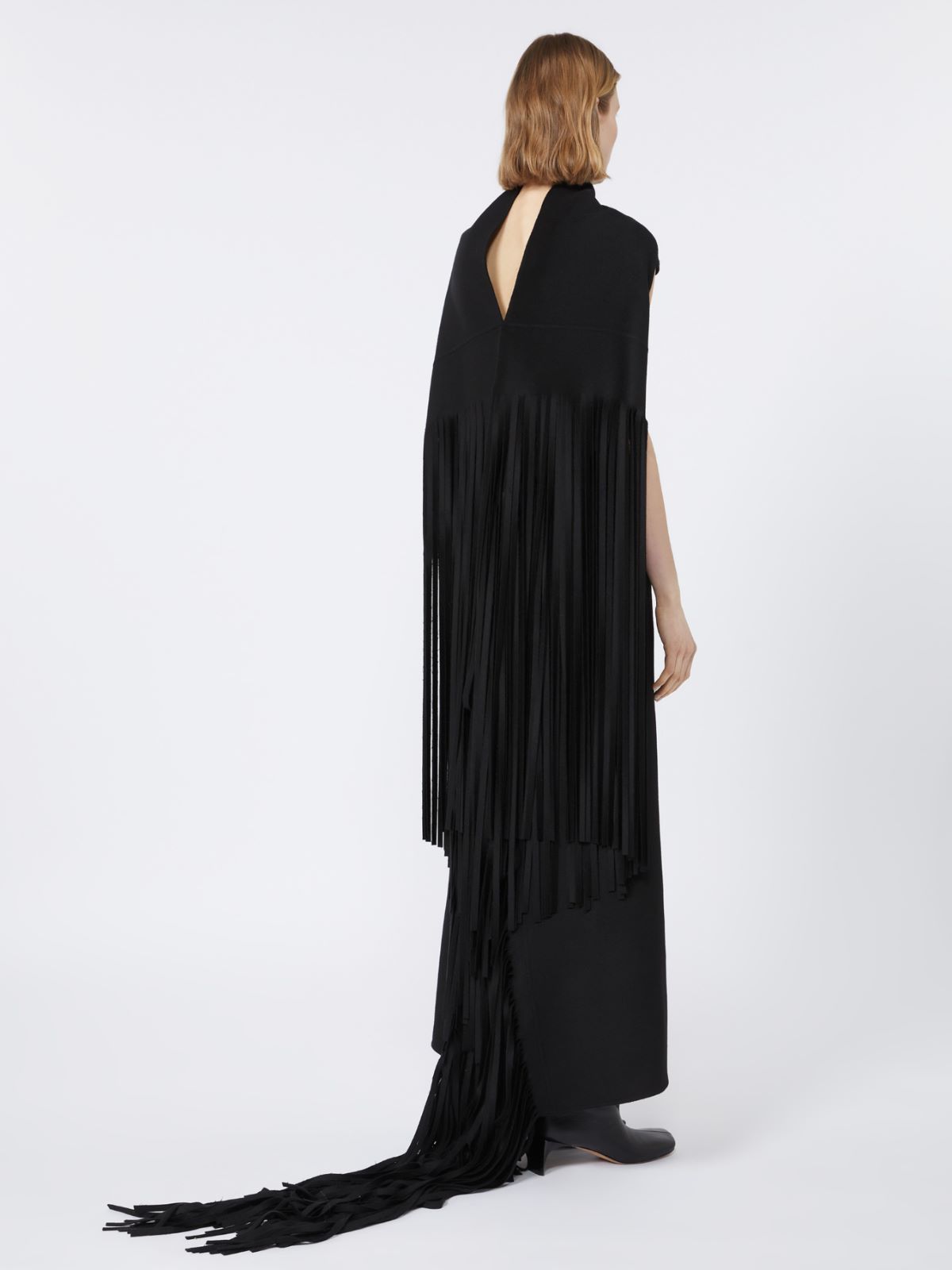 Long double-faced pure wool dress - RUNWAY - BLACK - Max Mara - 3