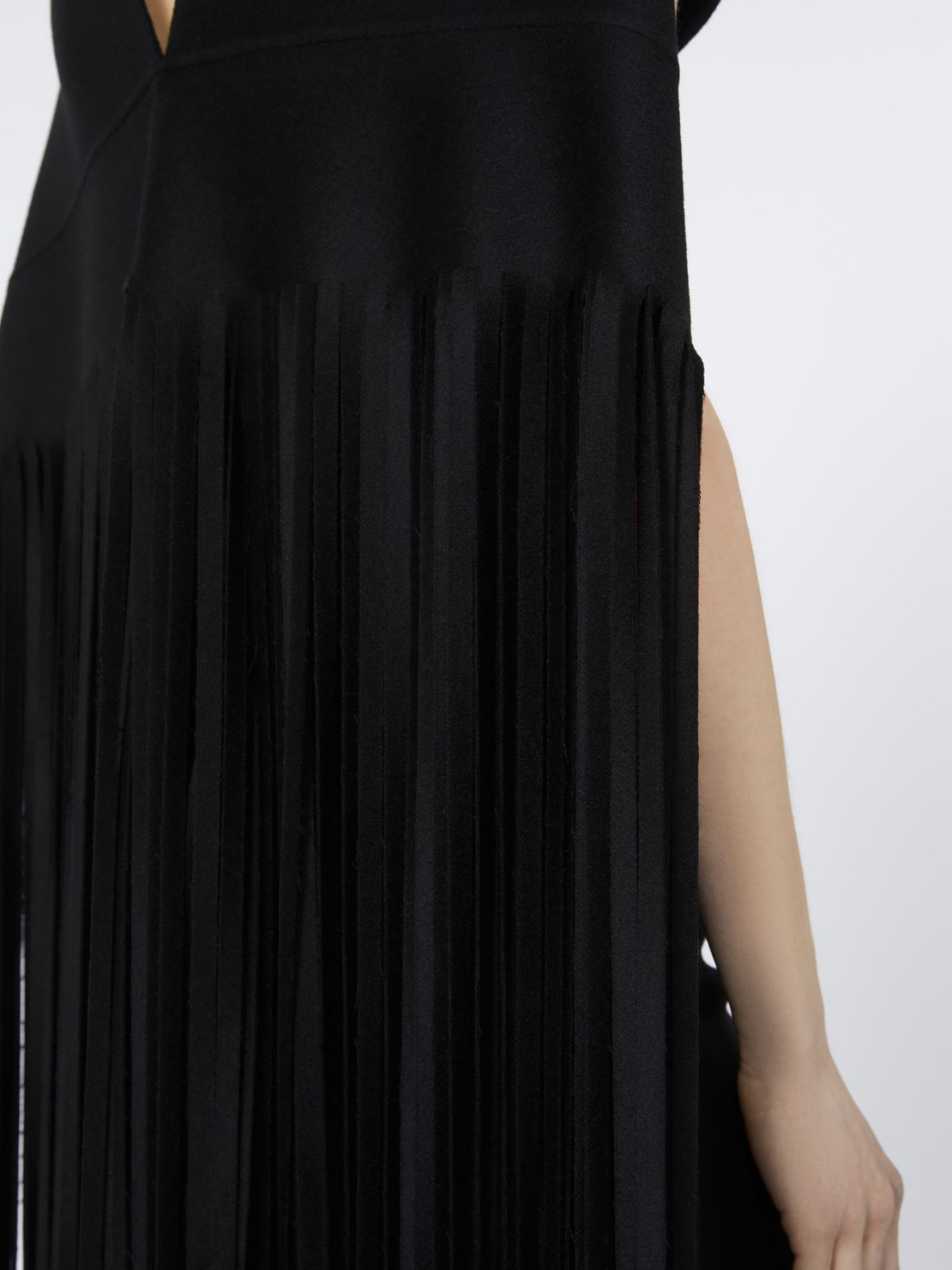 Long double-faced pure wool dress - RUNWAY - BLACK - Max Mara - 4