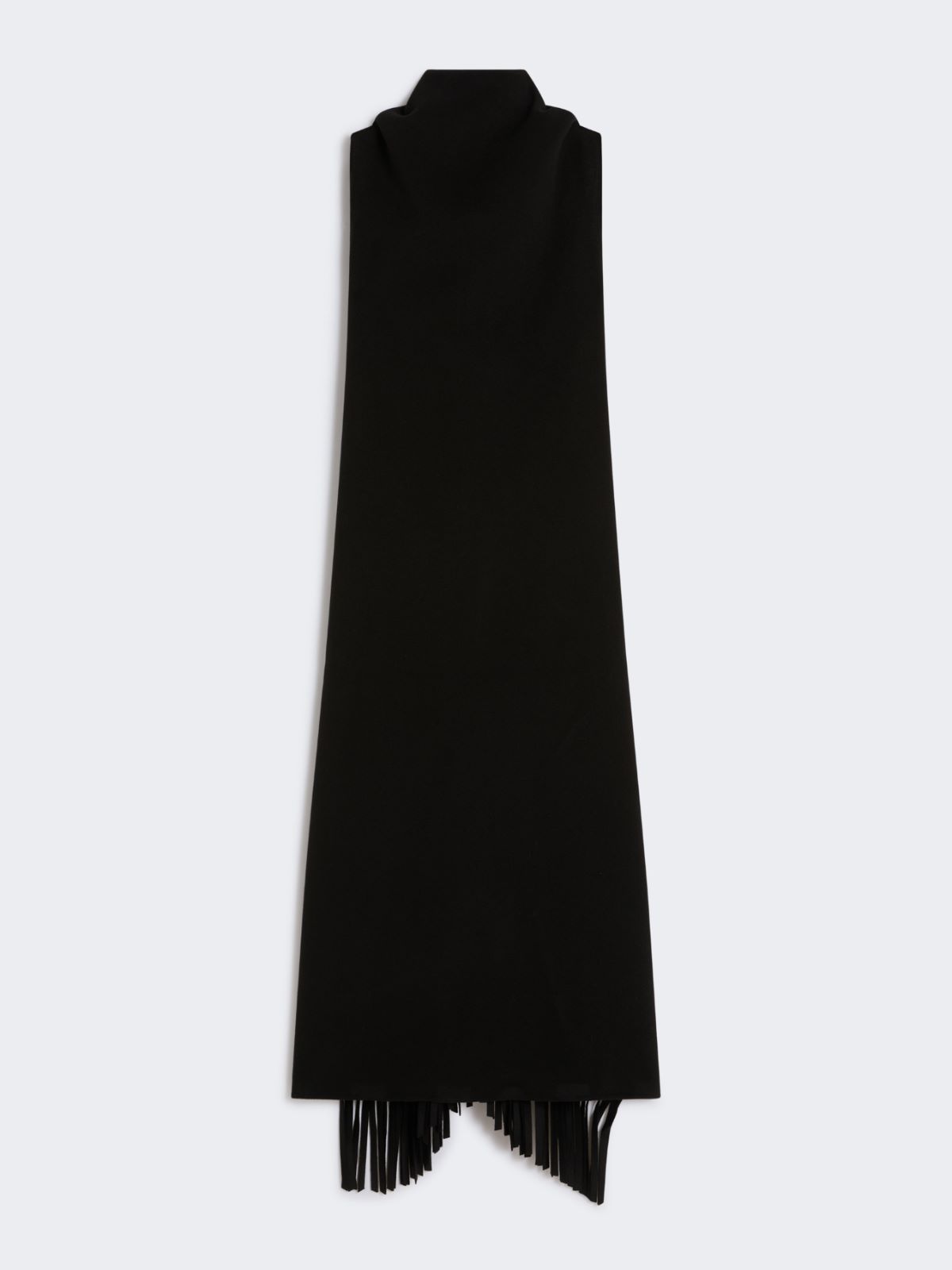 Maxikleid aus doppellagiger reiner Wolle - SCHWARZ - Max Mara - 9