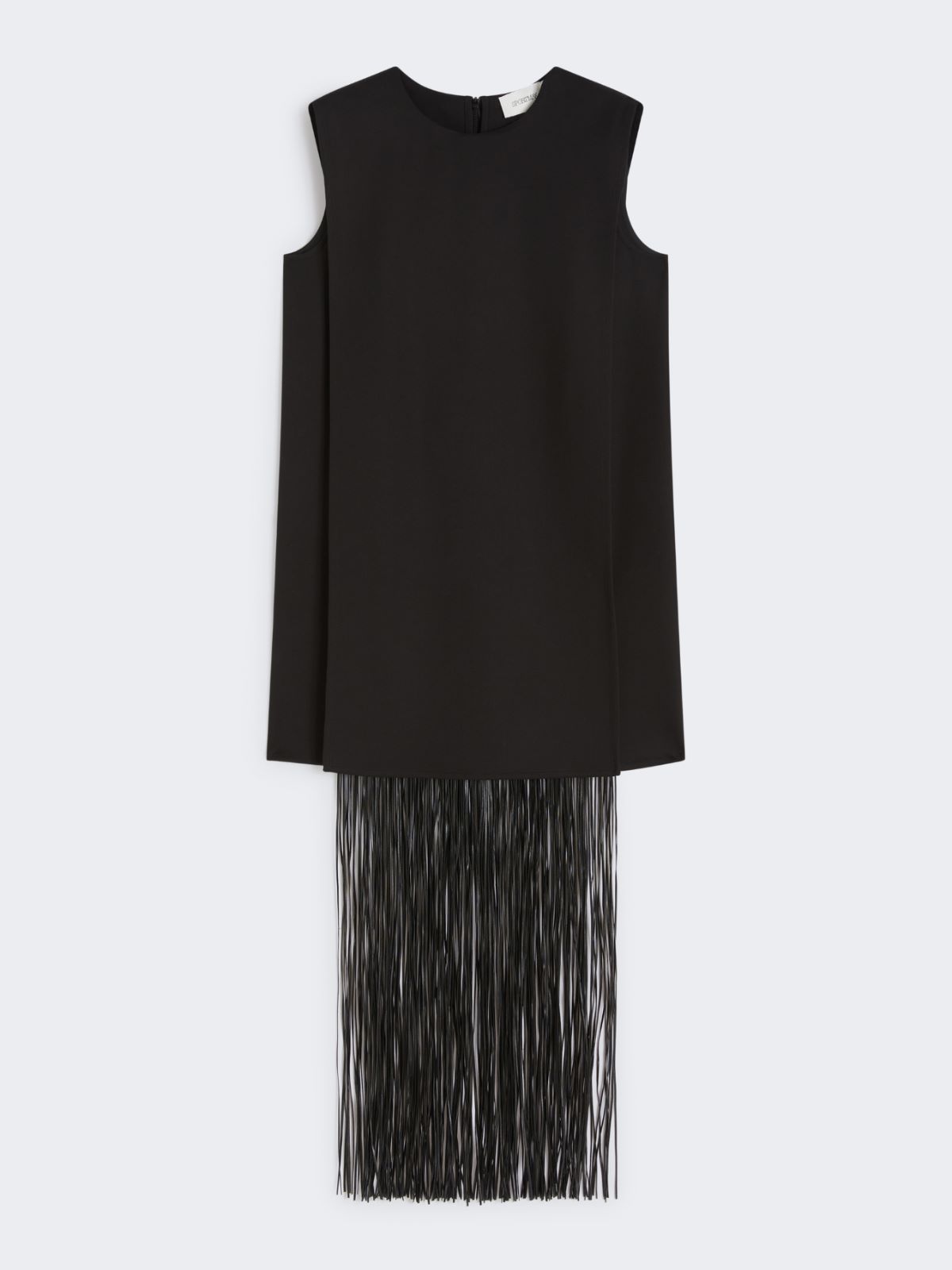 Fringed crewneck dress - BLACK - Max Mara - 9