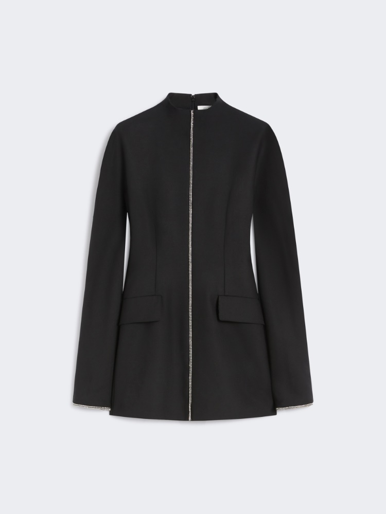 Short stretch wool-blend dress - KLEPSYDRA CAPSULE - BLACK - Max Mara