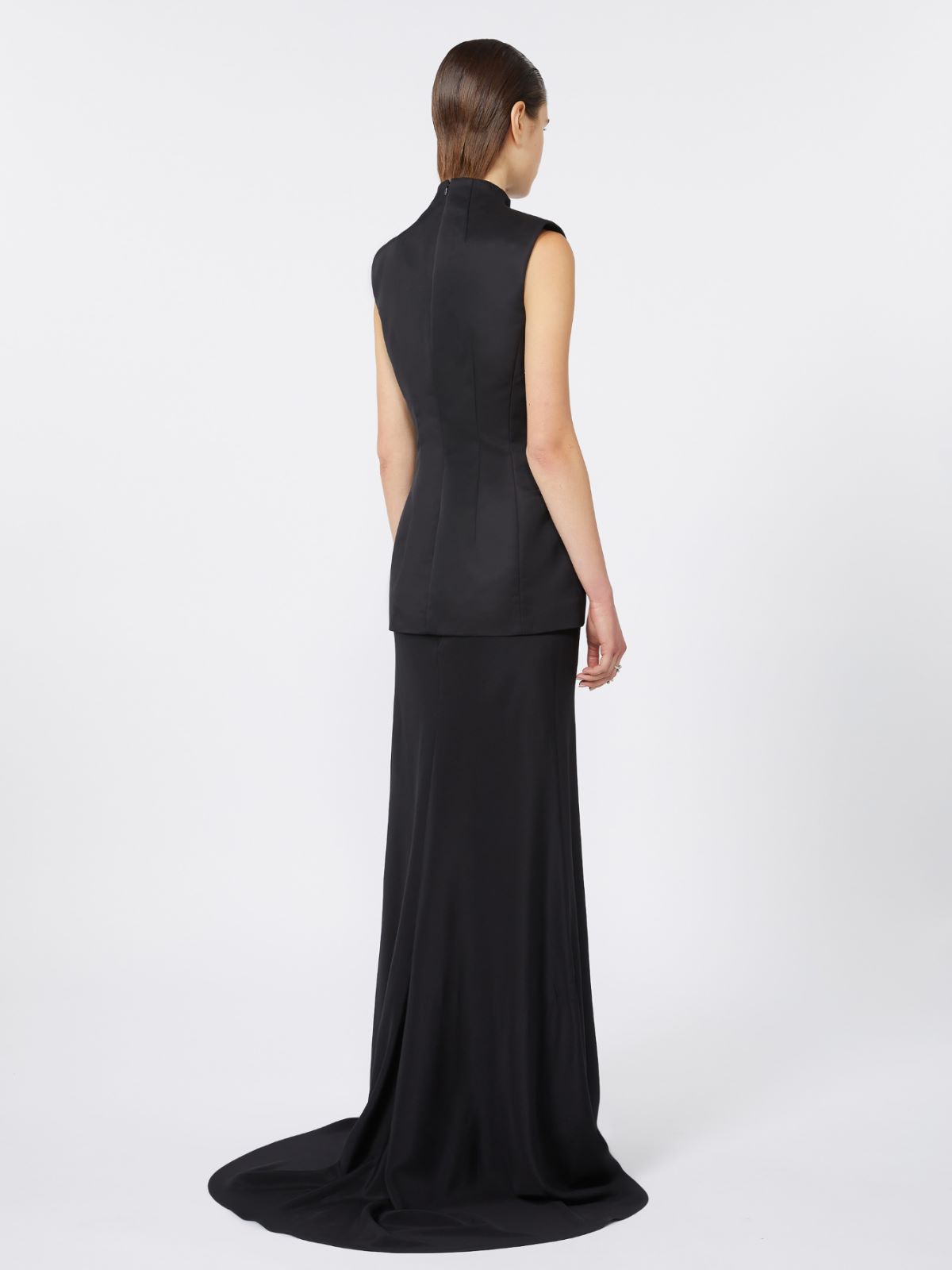 Long bi-material dress - KLEPSYDRA CAPSULE - BLACK - Max Mara - 3