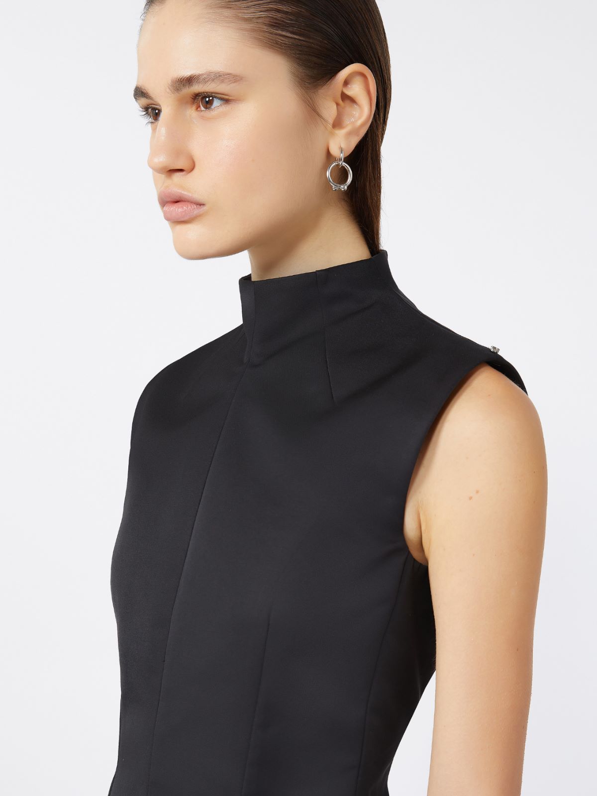 Long bi-material dress - KLEPSYDRA CAPSULE - BLACK - Max Mara - 4