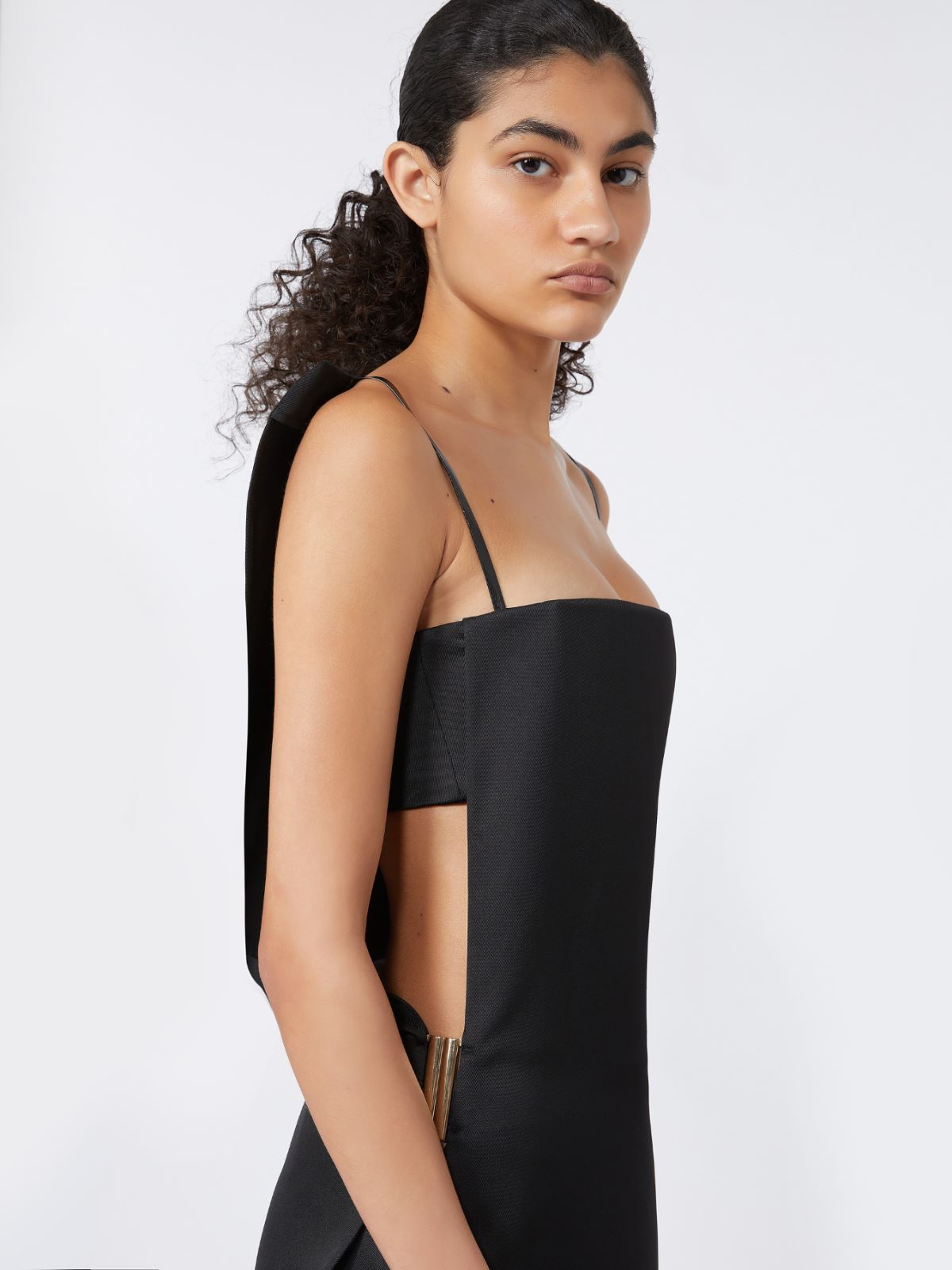 Long dress with thin shoulder straps - RUNWAY - BLACK - Max Mara - 4