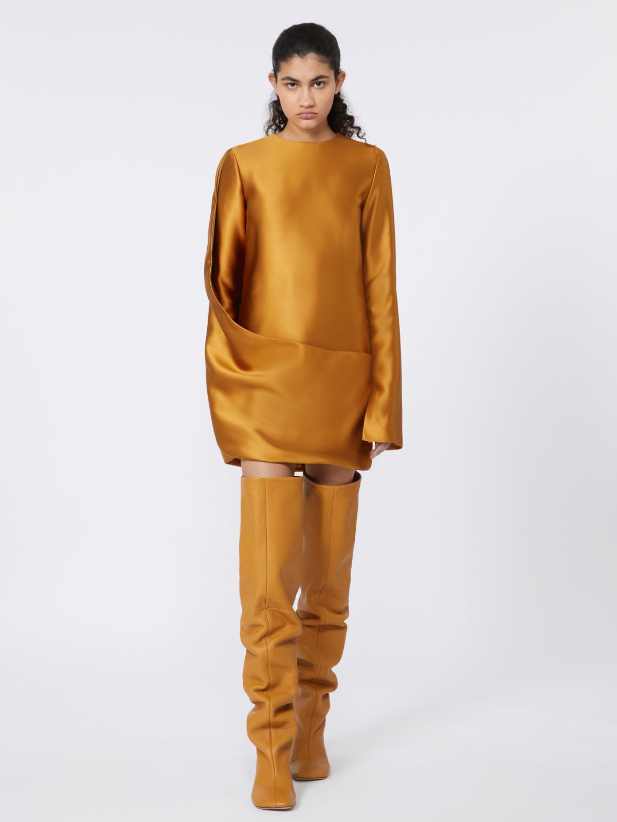 Dress with asymmetric panel - RUNWAY - OCHRE - Max Mara