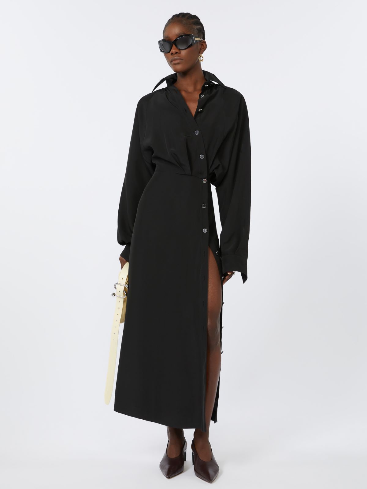 Asymetryczna szmizjerka - CZARNY - Max Mara