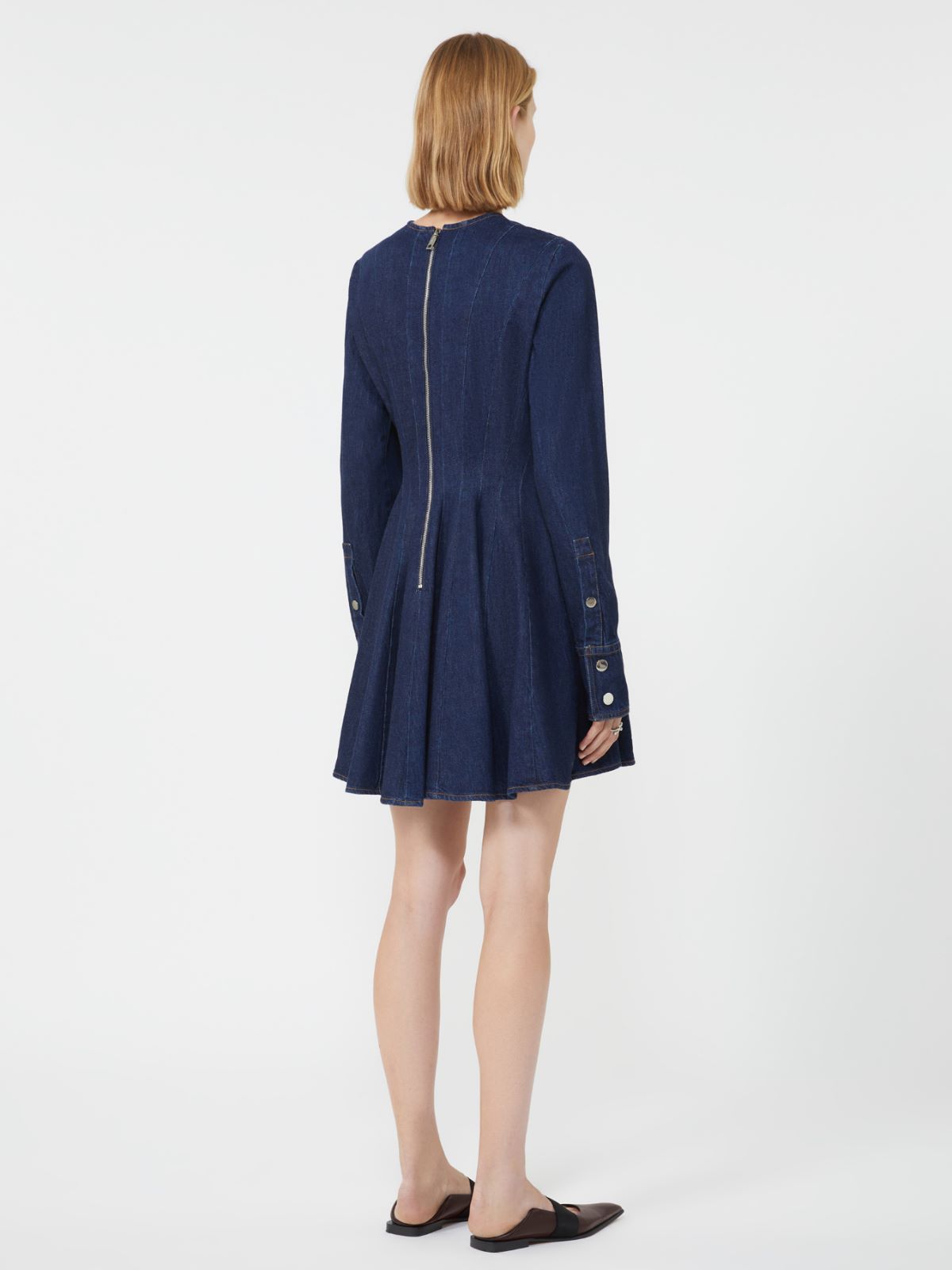 Blue denim mini dress - MIDNIGHTBLUE - Max Mara - 3