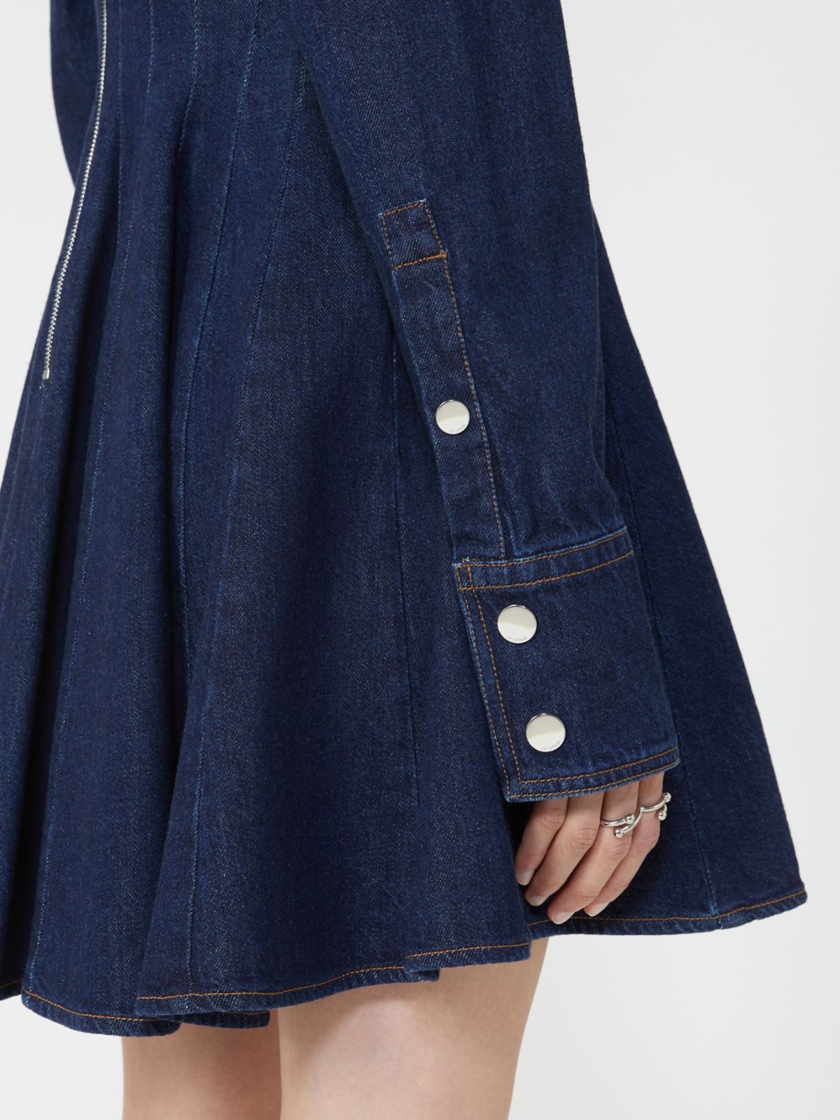 Mini-robe en denim bleu - BLEU NUIT - Max Mara - 10