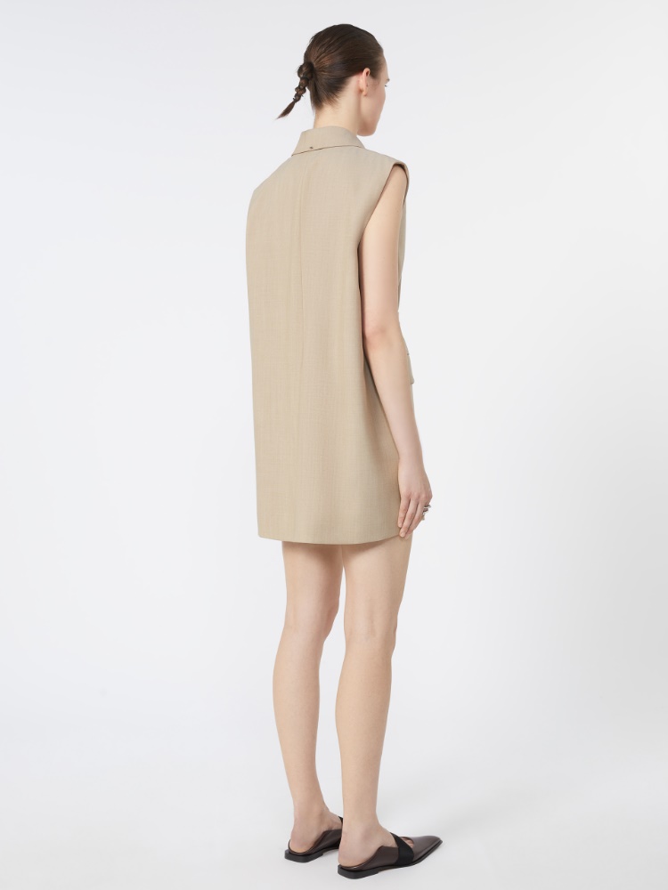 【関税＆送料込み】Max Mara Fiuggi Wool Canvas Sleeveless D Max Mara Fiuggi Wool Canvas Sleeveless Dress in Black | Lyst