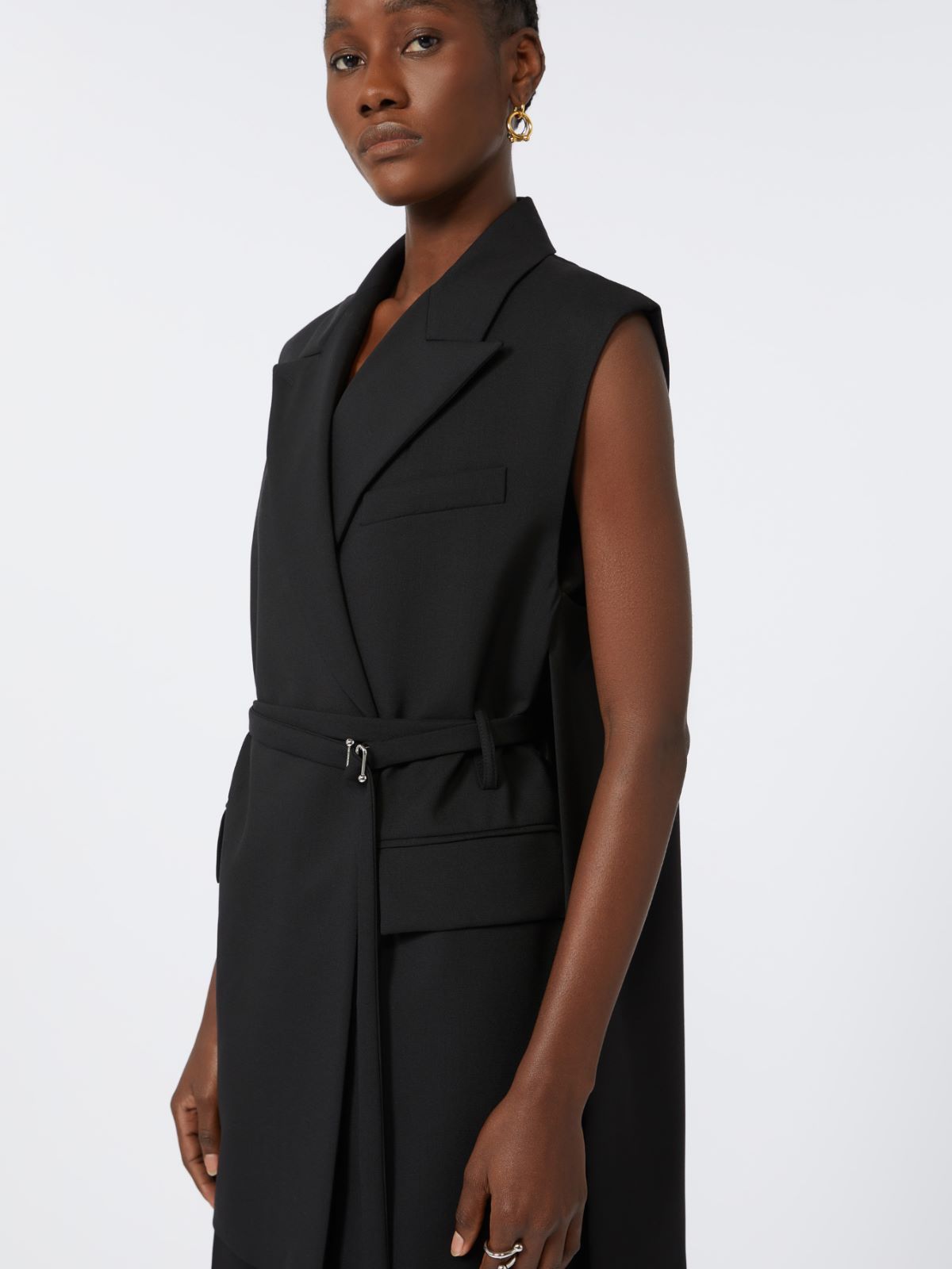 Langer ärmelloser Blazer - SCHWARZ - Max Mara - 5
