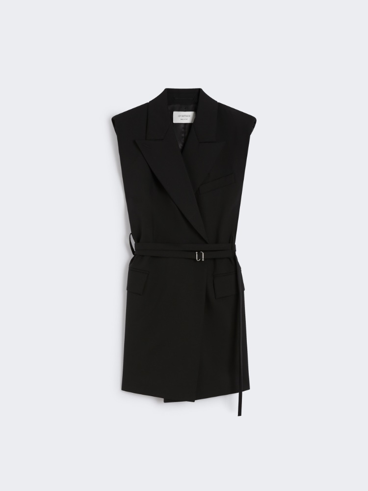 ボトムスその他 Max Mara Ciurma Sleeveless Blazer Long sleeveless wool blazer, black | 