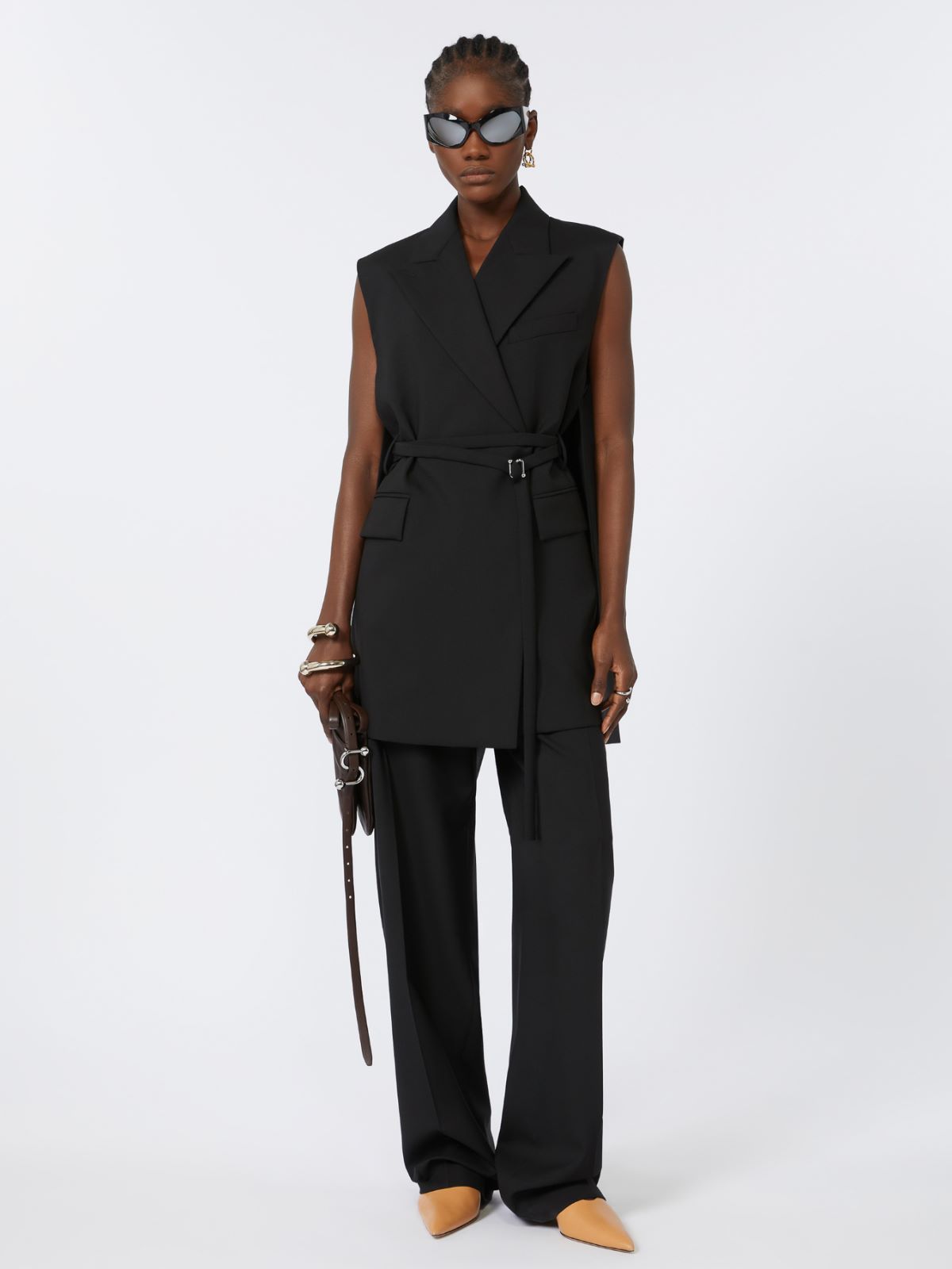 Langer ärmelloser Blazer - SCHWARZ - Max Mara