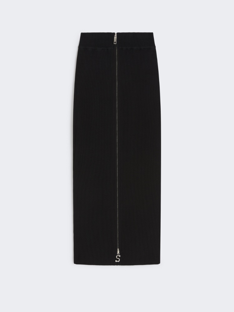Gonna a tubino in maglia - NERO - Max Mara