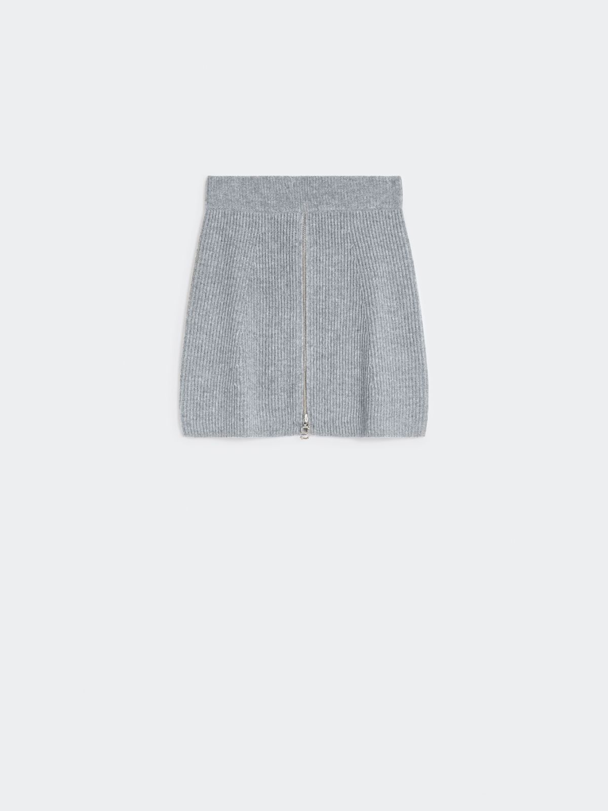Cashmere-blend mini skirt - MEDIUM GREY - Max Mara - 9
