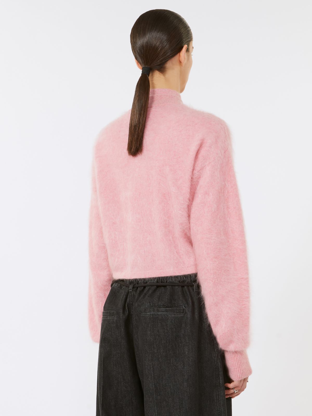 Boxy-fit cashmere bomber jacket - PINK - Max Mara - 3