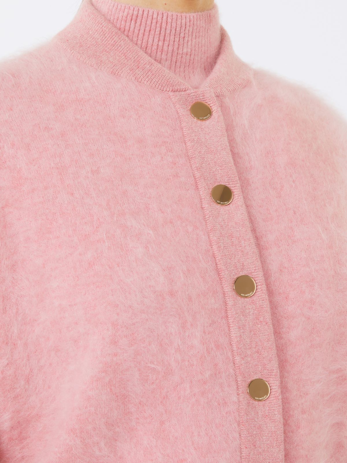 Boxy-fit cashmere bomber jacket - PINK - Max Mara - 4