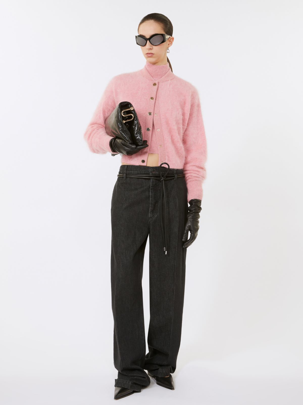 Boxy-fit cashmere bomber jacket - PINK - Max Mara