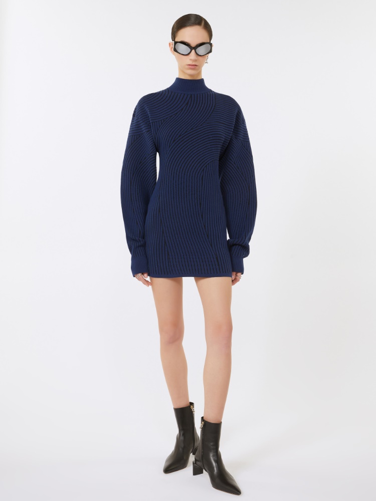 3D jacquard-knit dress - MIDNIGHTBLUE - Max Mara