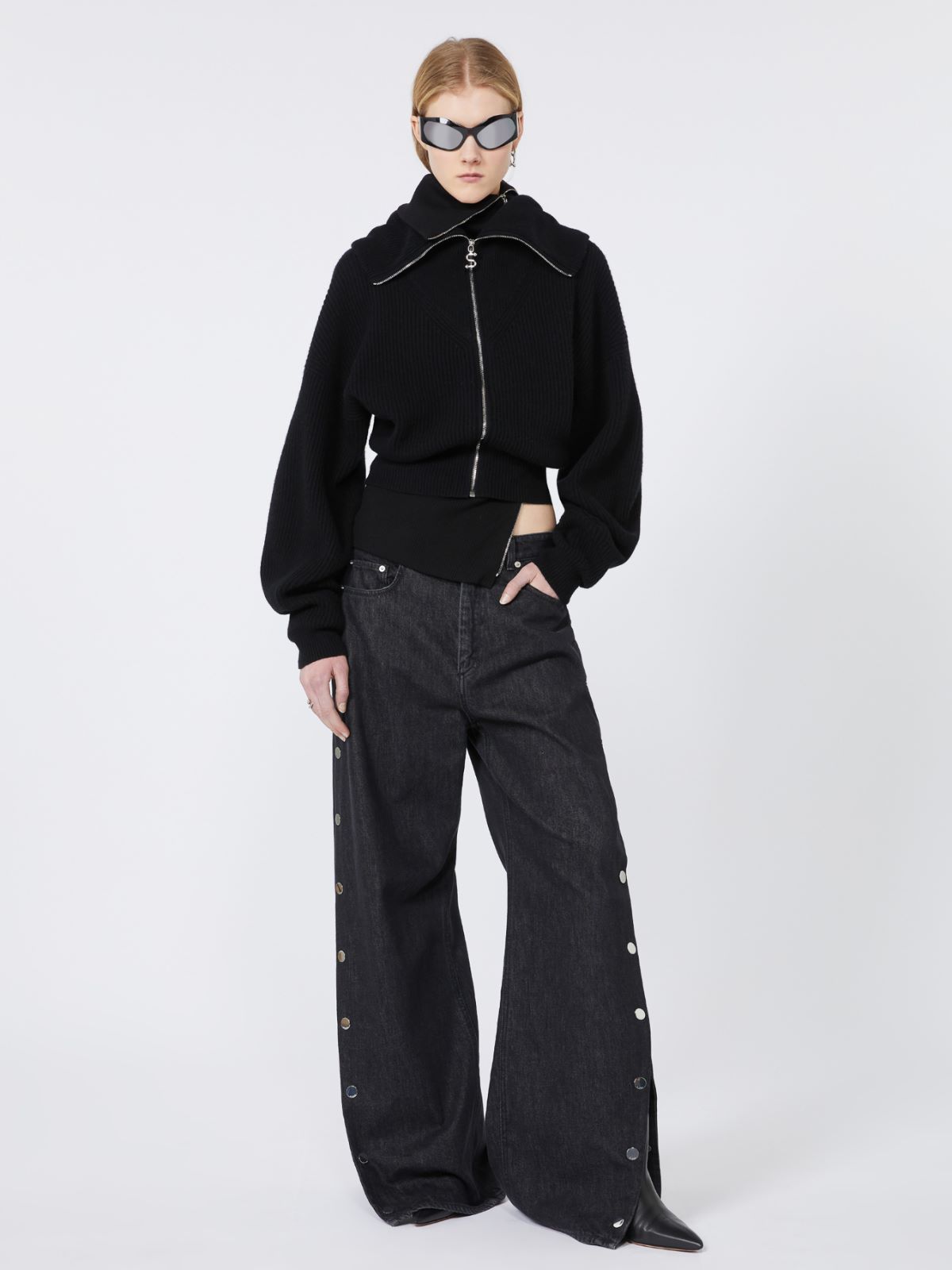 Cardigan in misto cashmere - NERO - Max Mara