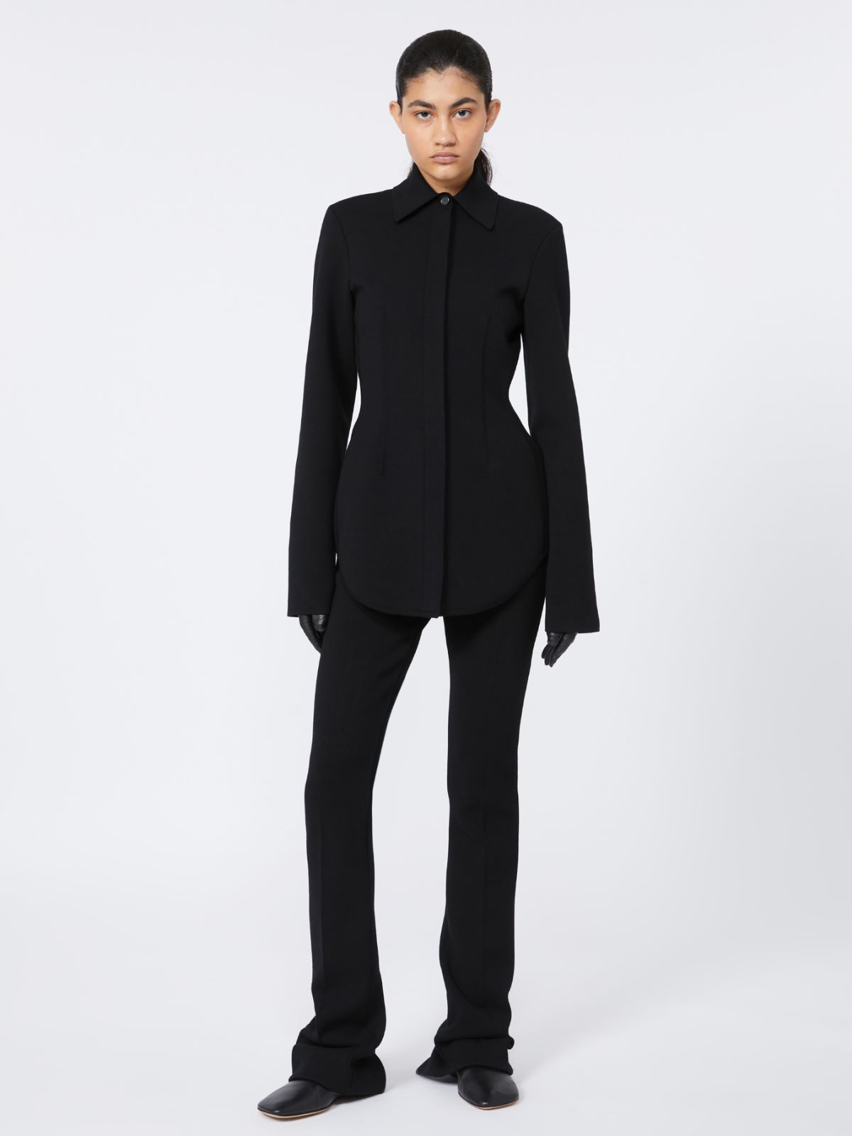Viscose knit shirt - RUNWAY - BLACK - Max Mara