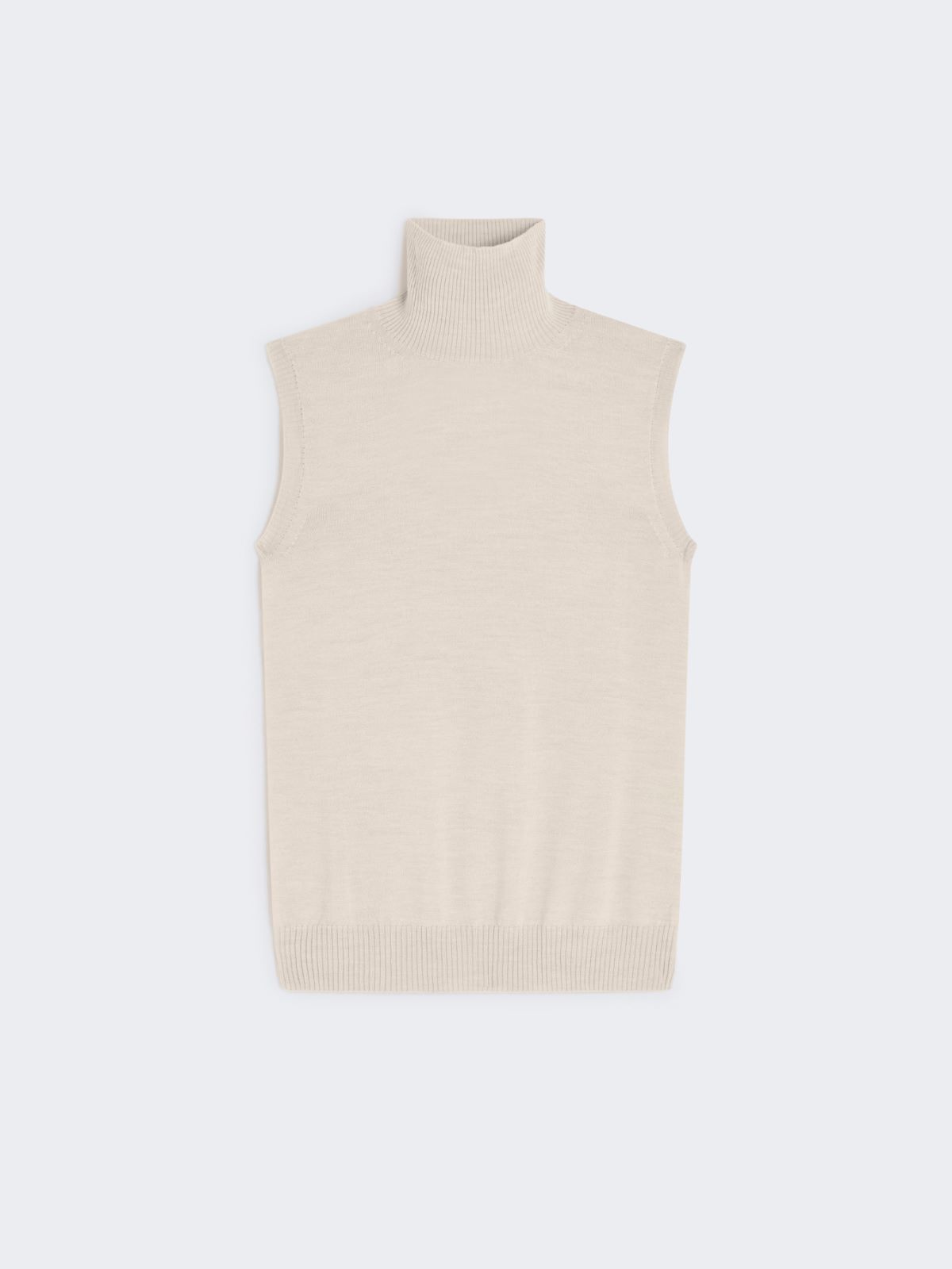 Sleeveless wool polo neck - IVORY - Max Mara - 10
