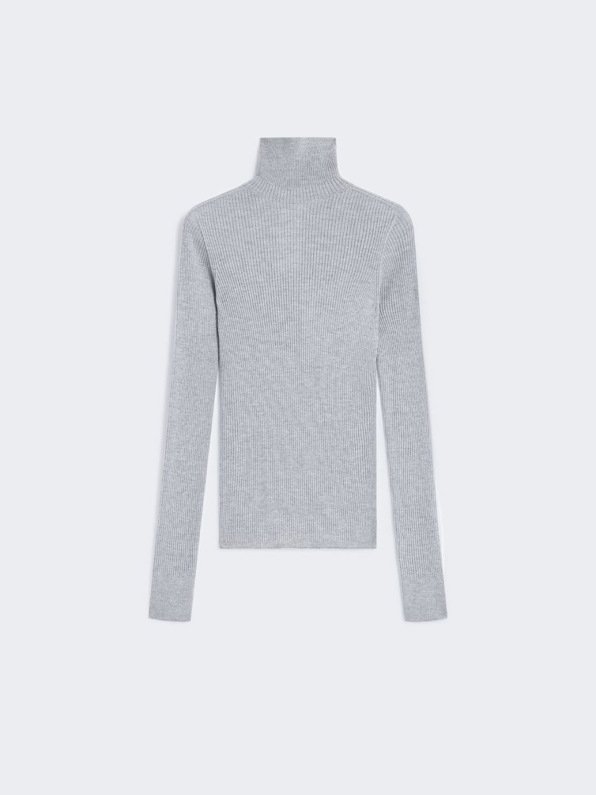 Mockneck-Pullover aus Wolle - MITTELGRAU - Max Mara - 10