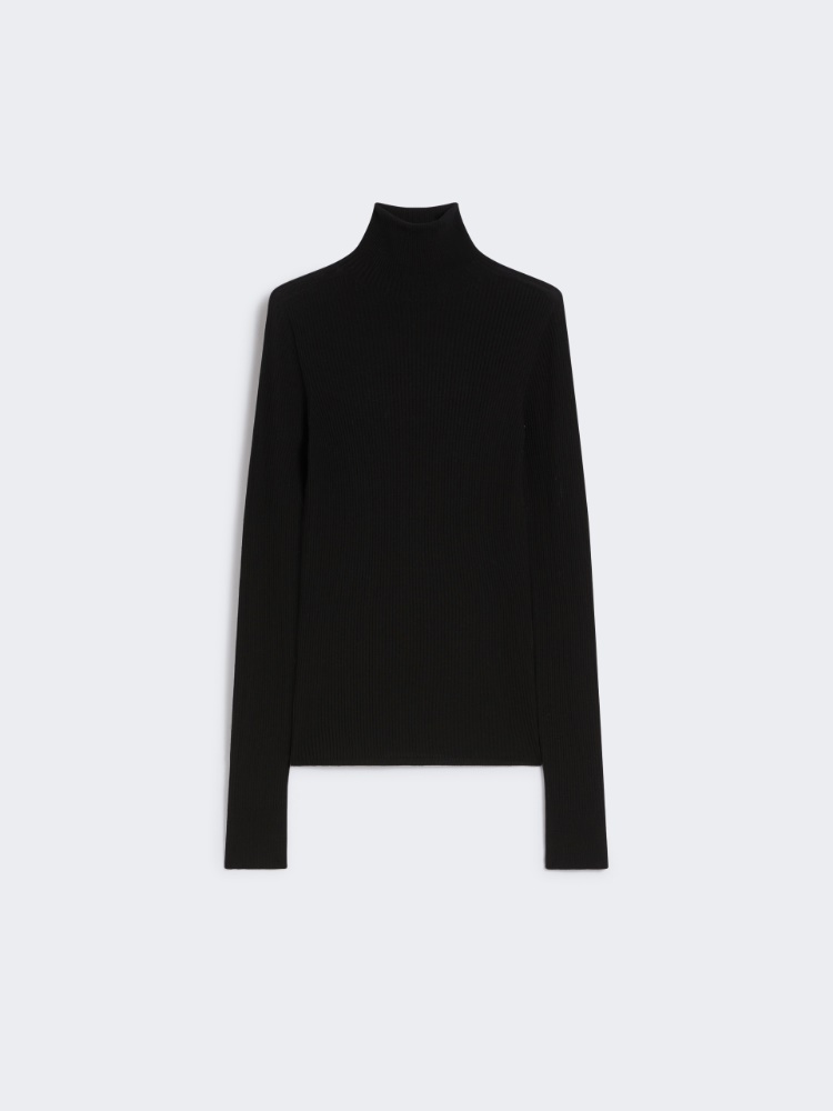 Maglia a lupetto in lana - NERO - Max Mara
