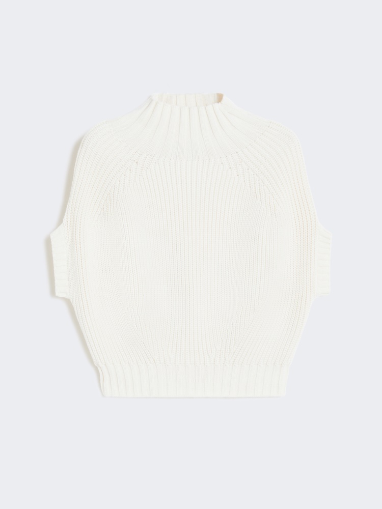 Balloon-Shaped Cotton Jumper - IVORY - Max Mara