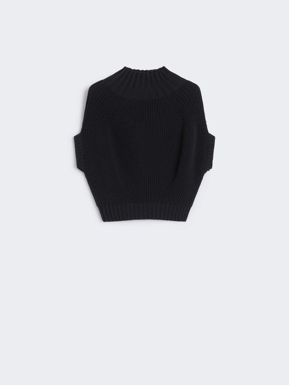 Balloon-Shaped Cotton Jumper - BLACK - Max Mara - 10
