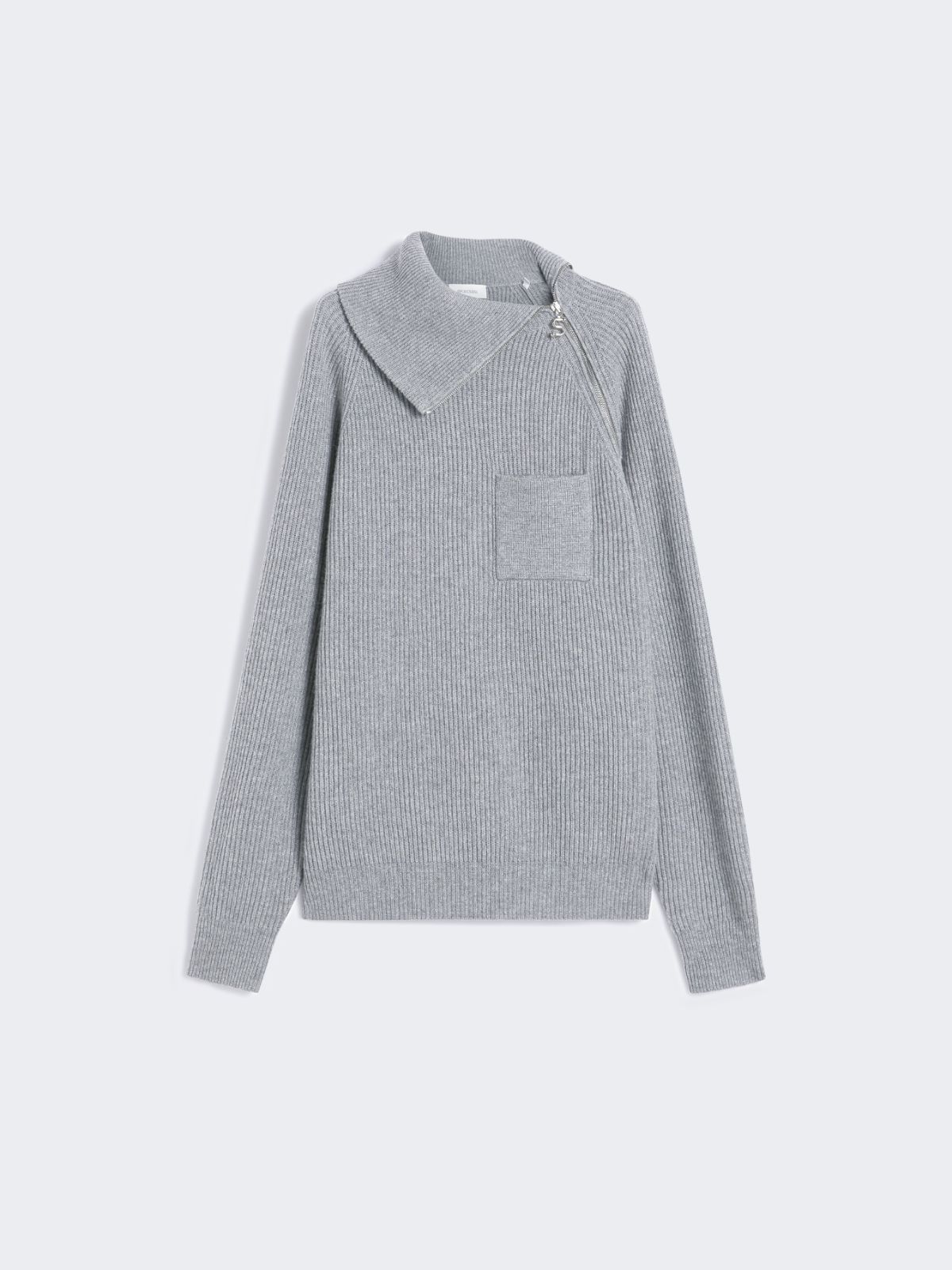 Zip-up cashmere-blend sweater - MEDIUM GREY - Max Mara - 10