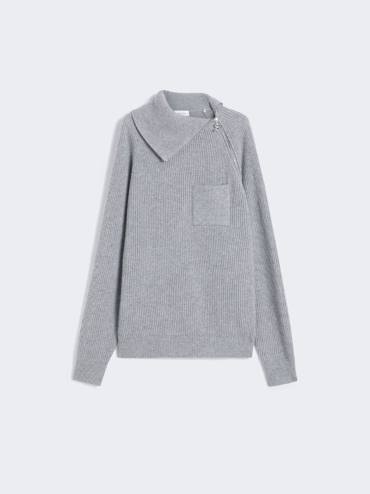 Tシャツ・カットソー SPORTMAX Grey Wool Blend Edicola Oversize Sweater Sportmax Grey and silver Woman | Max Mara