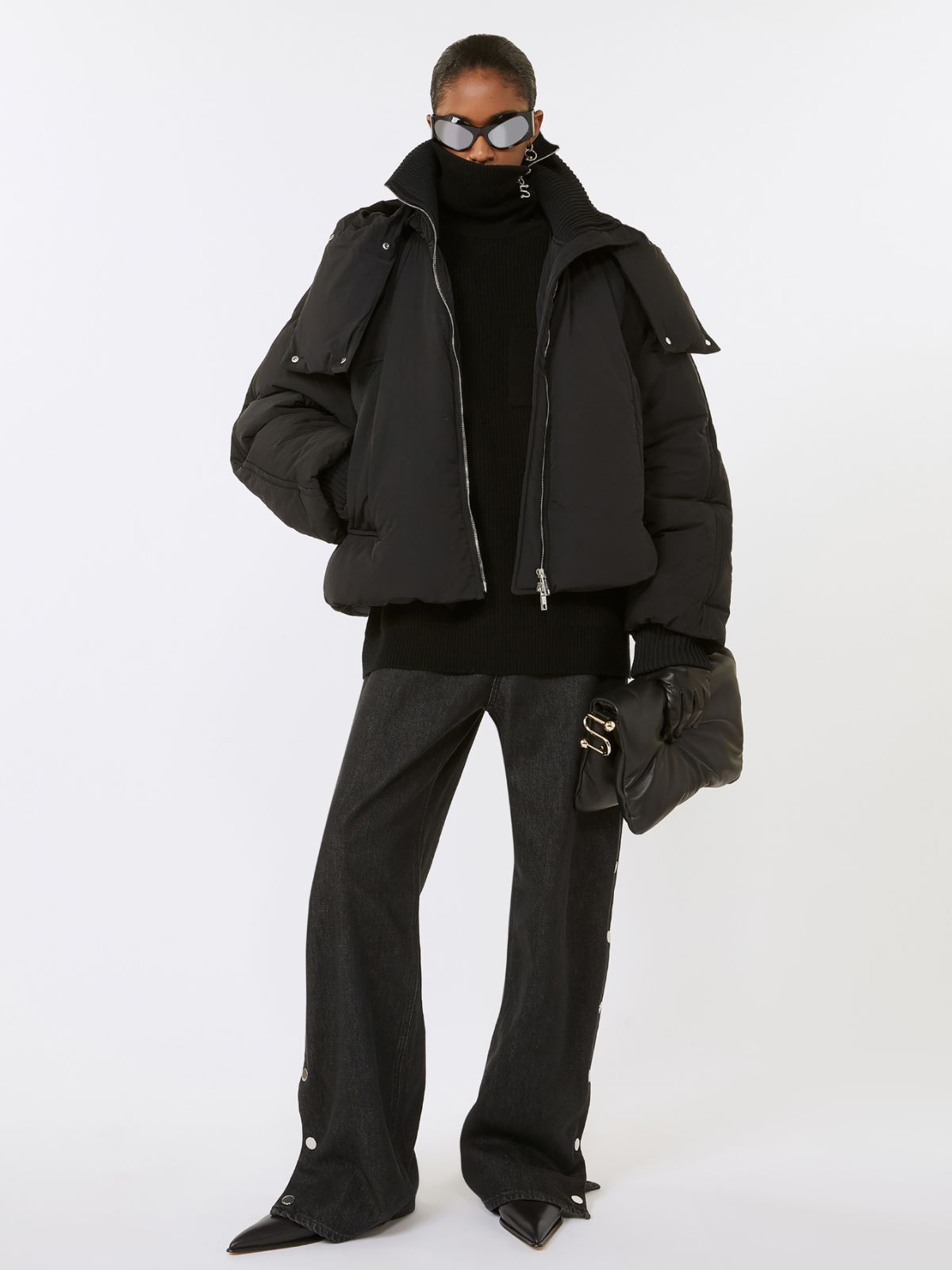 Zip-up cashmere-blend sweater + BLACK - Max Mara