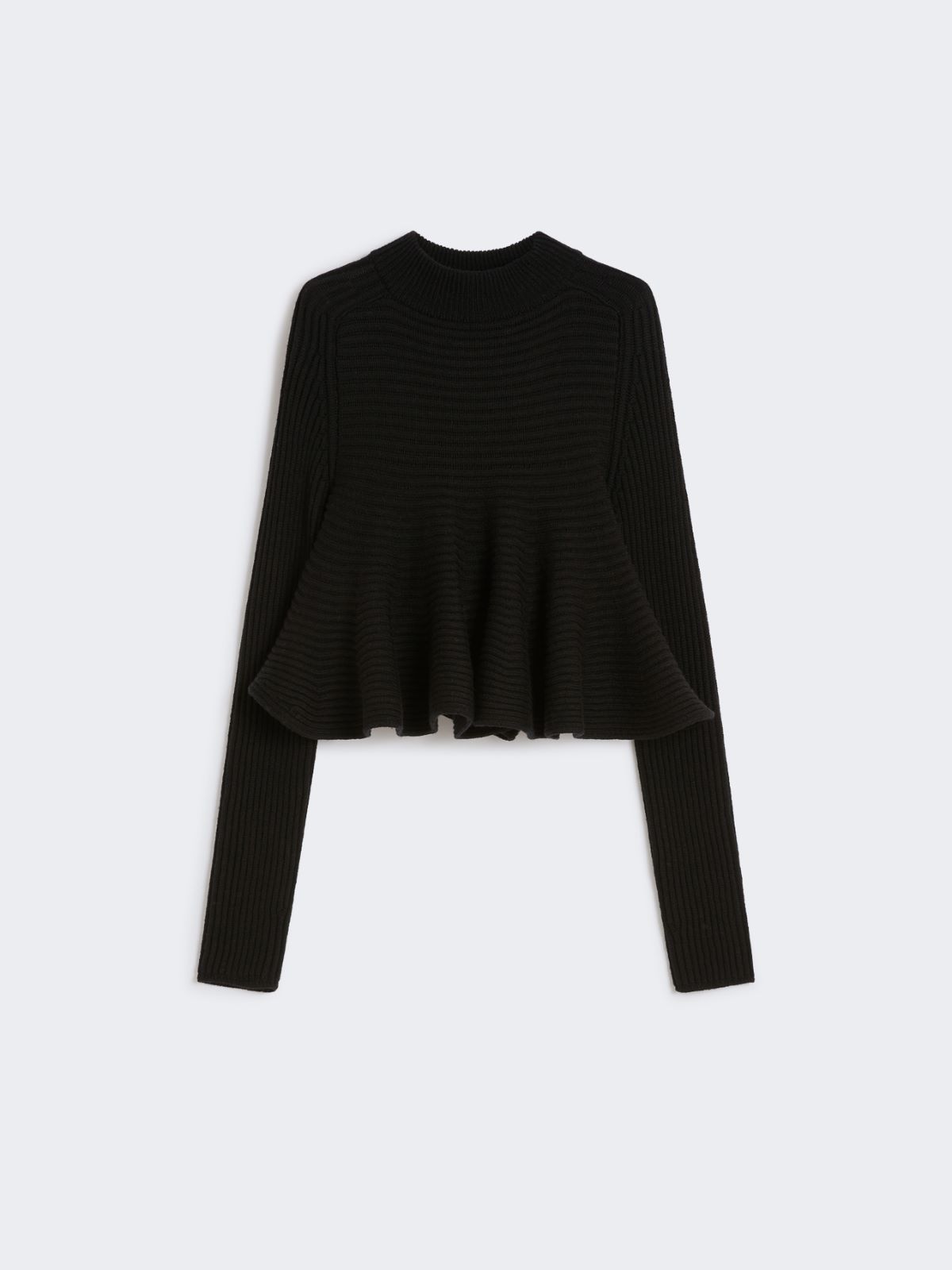 Babydoll Wool Sweater - BLACK - Max Mara - 11