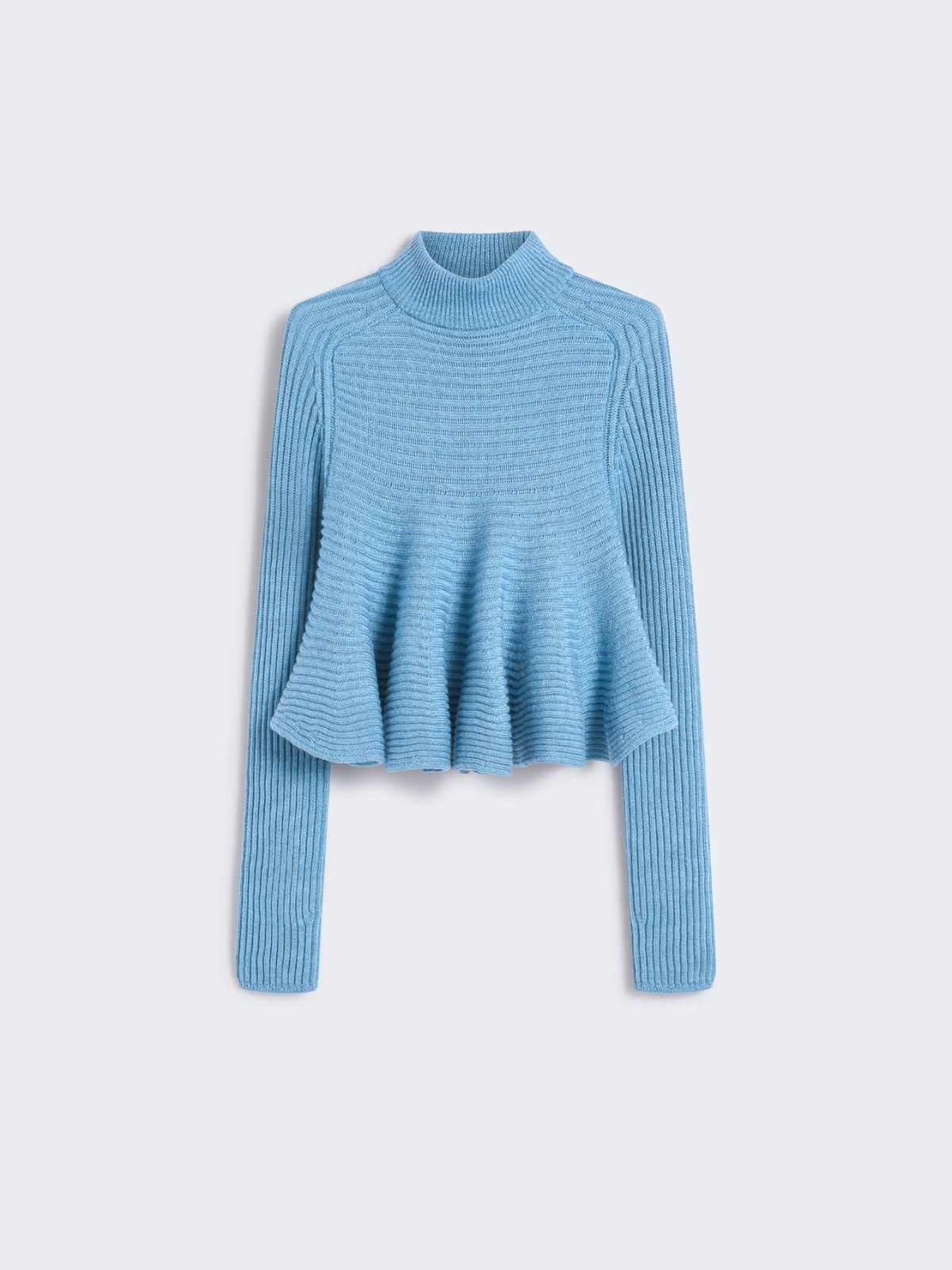 Babydoll Wool Sweater - LIGHT BLUE - Max Mara - 10