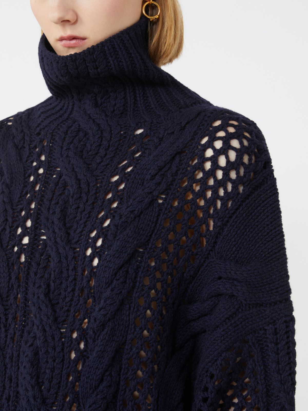 Oversized cable-knit sweater - OIL - Max Mara - 4