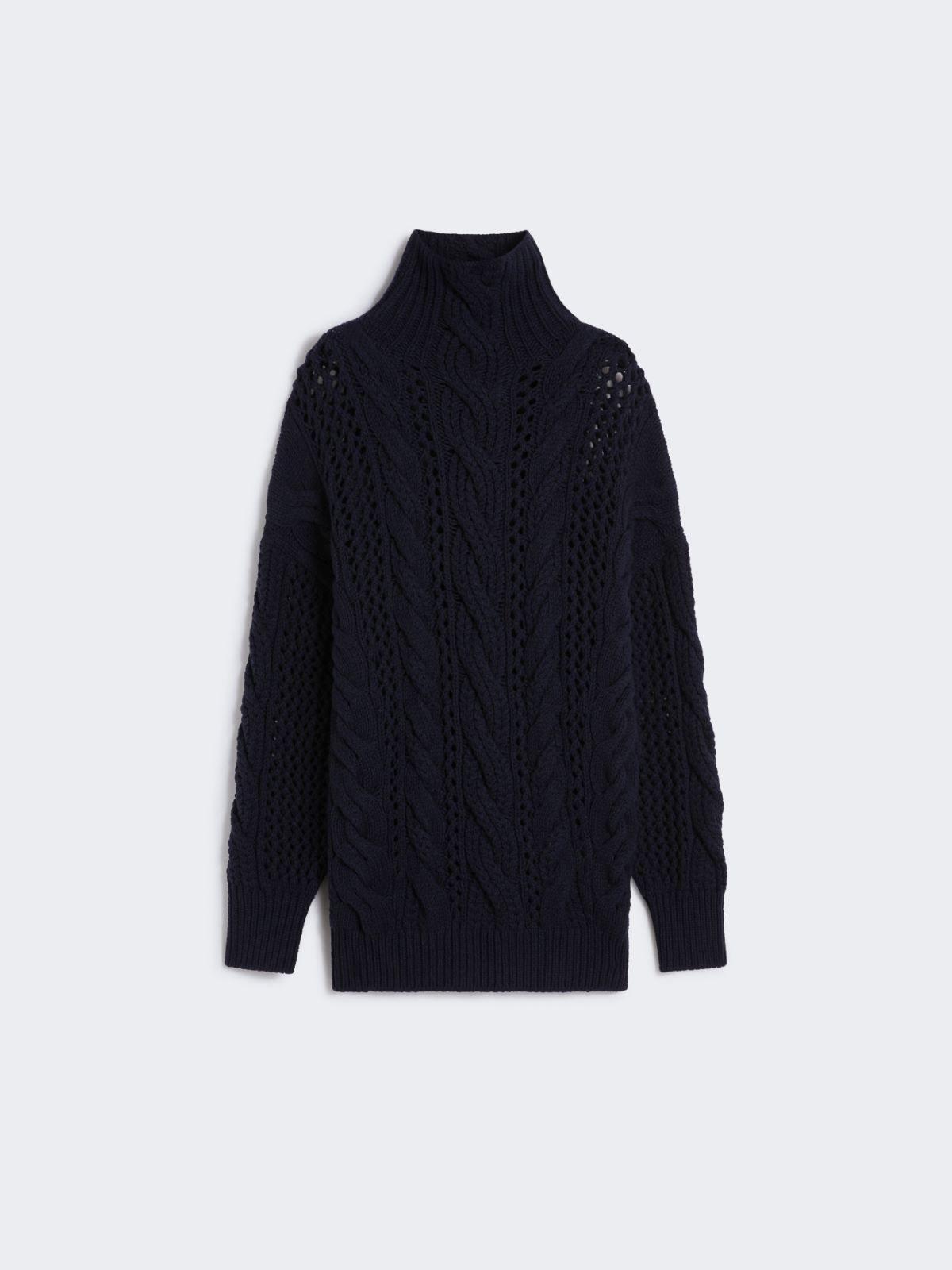 Oversized cable-knit sweater - OIL - Max Mara - 11