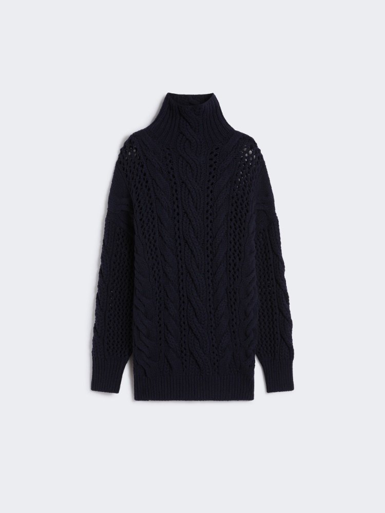 Oversized cable-knit sweater - OIL - Max Mara