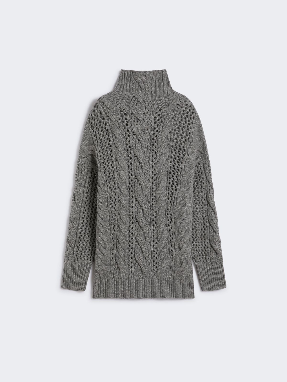 Oversized cable-knit sweater - MEDIUM GREY - Max Mara - 10