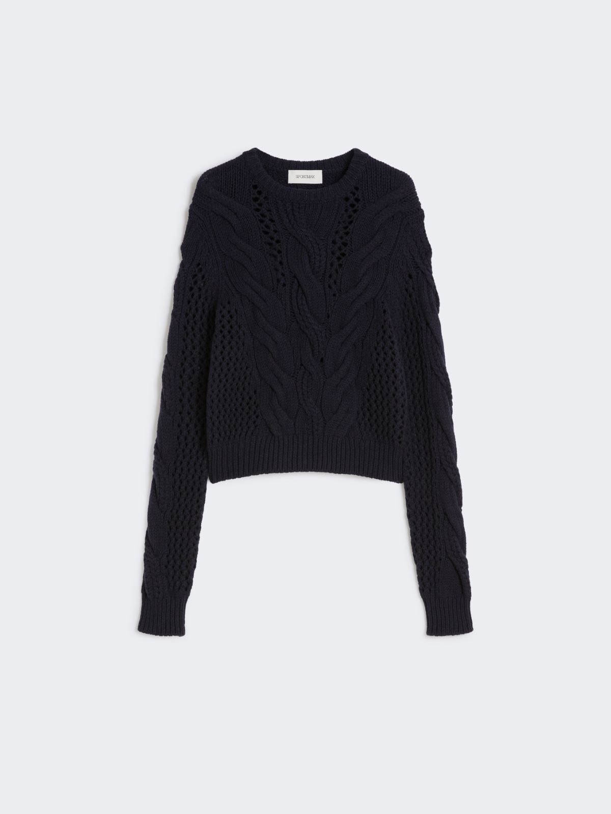 Pullover mit Rundhalsausschnitt und Zopfmuster - PETROL - Max Mara - 10