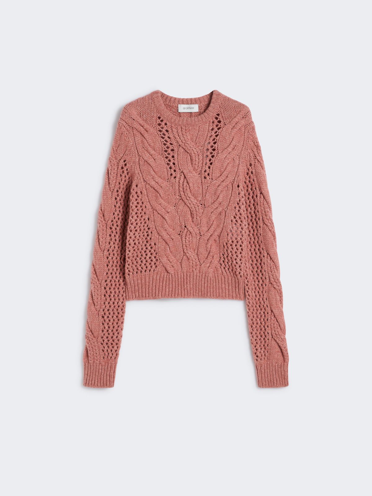 Cable-knit crew-neck sweater - PINK - Max Mara - 10