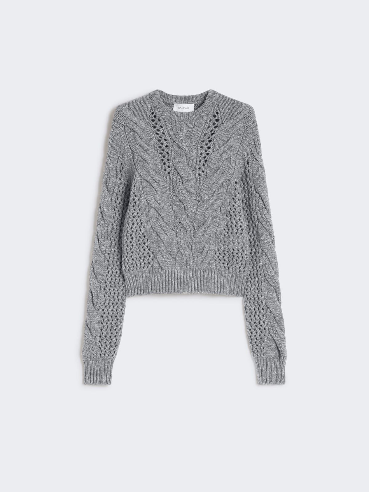 Cable-knit crew-neck sweater - MEDIUM GREY - Max Mara - 10