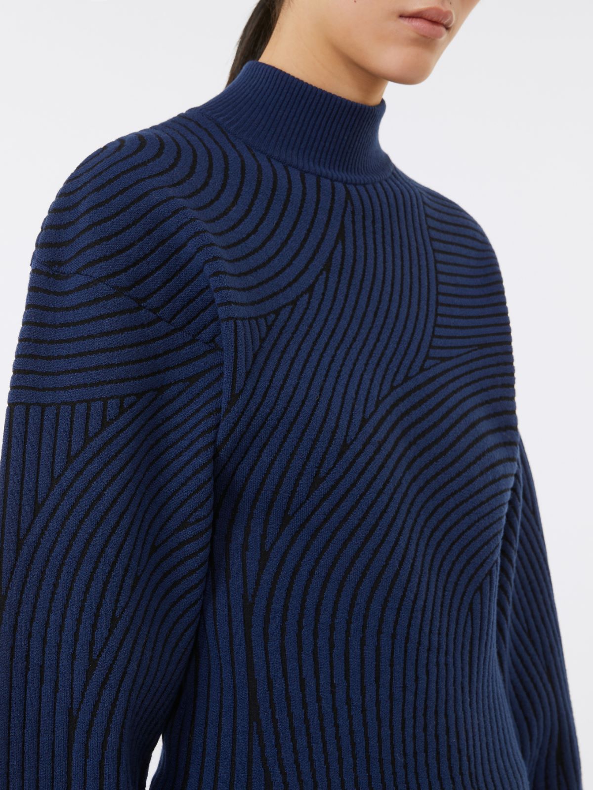 3D jacquard sweater - MIDNIGHTBLUE - Max Mara - 4