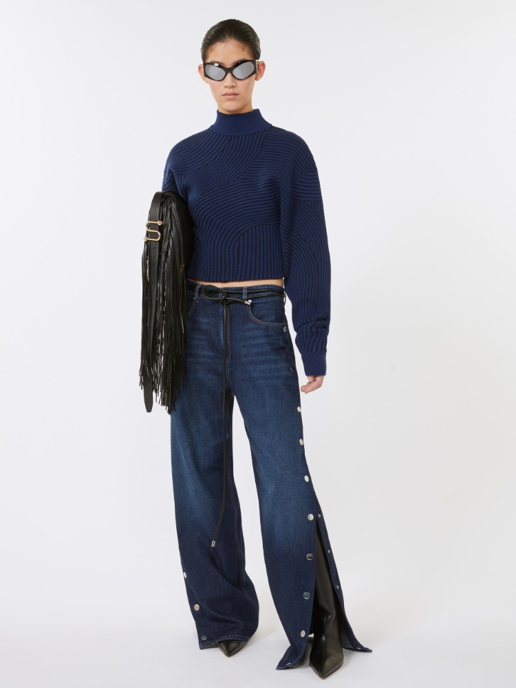3D jacquard sweater - MIDNIGHTBLUE - Max Mara