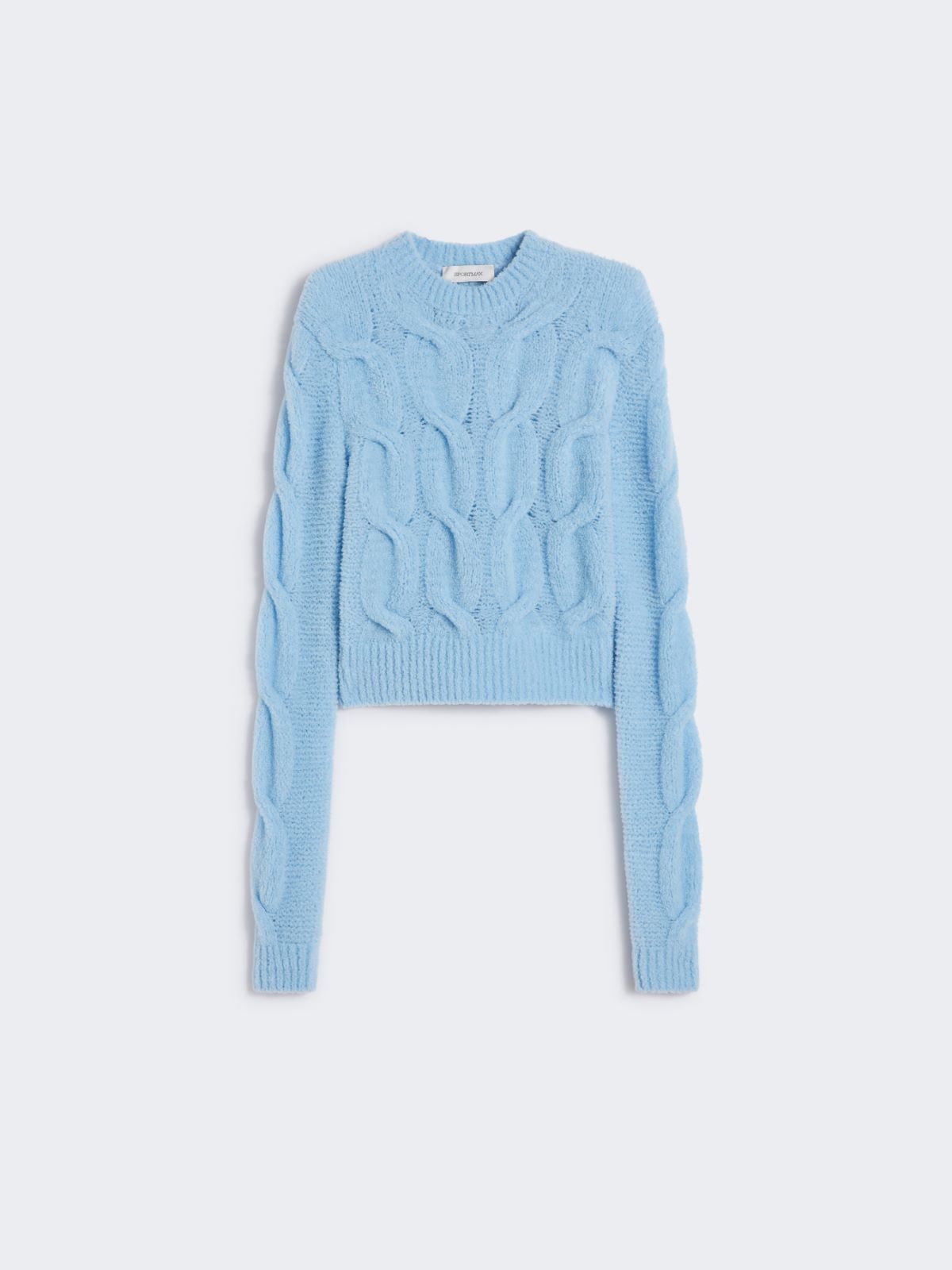 Fluffy cable-knit sweater - LIGHT BLUE - Max Mara - 10