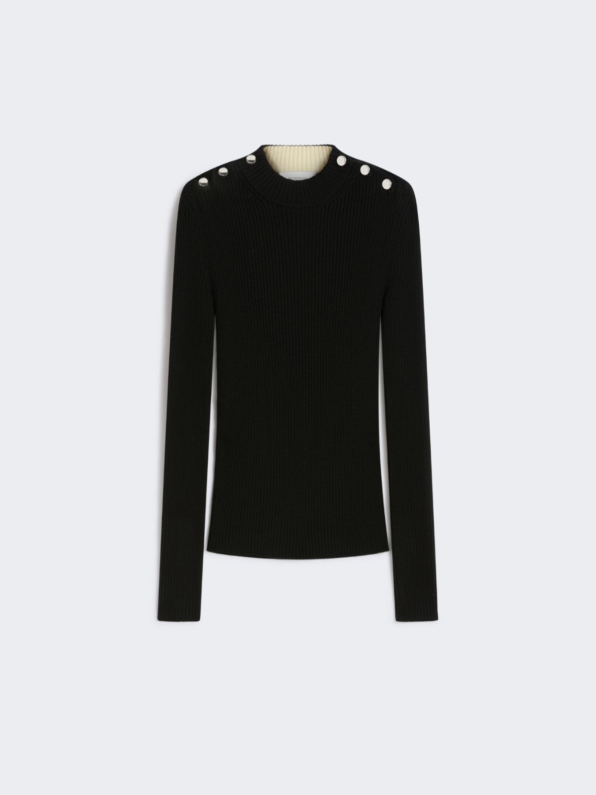 Fitted jumper with buttons - BLACK - Max Mara - 9