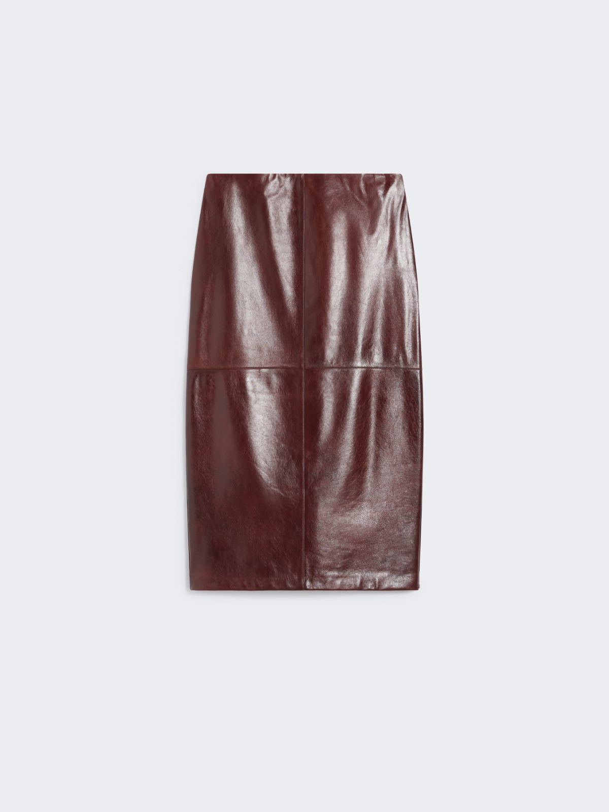 Midi leather skirt - BORDEAUX - Max Mara - 9