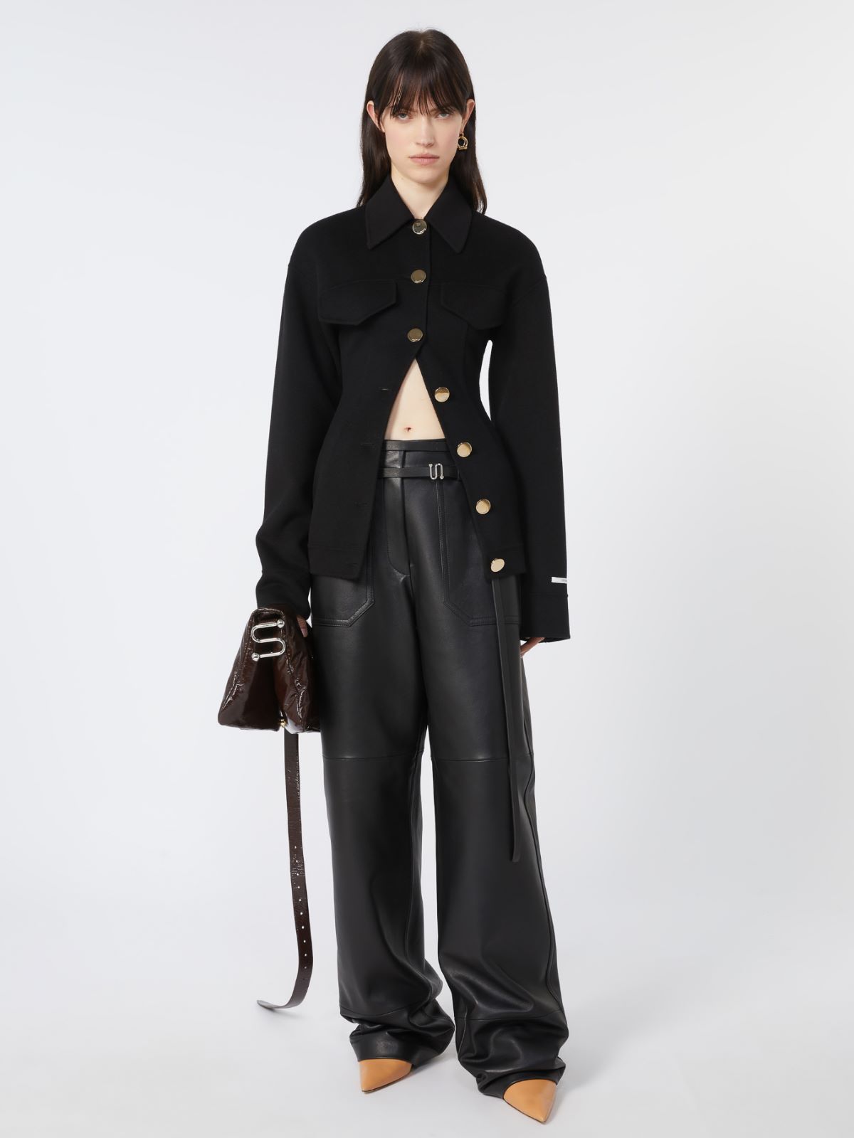 Nappa leather trousers + BLACK - Max Mara