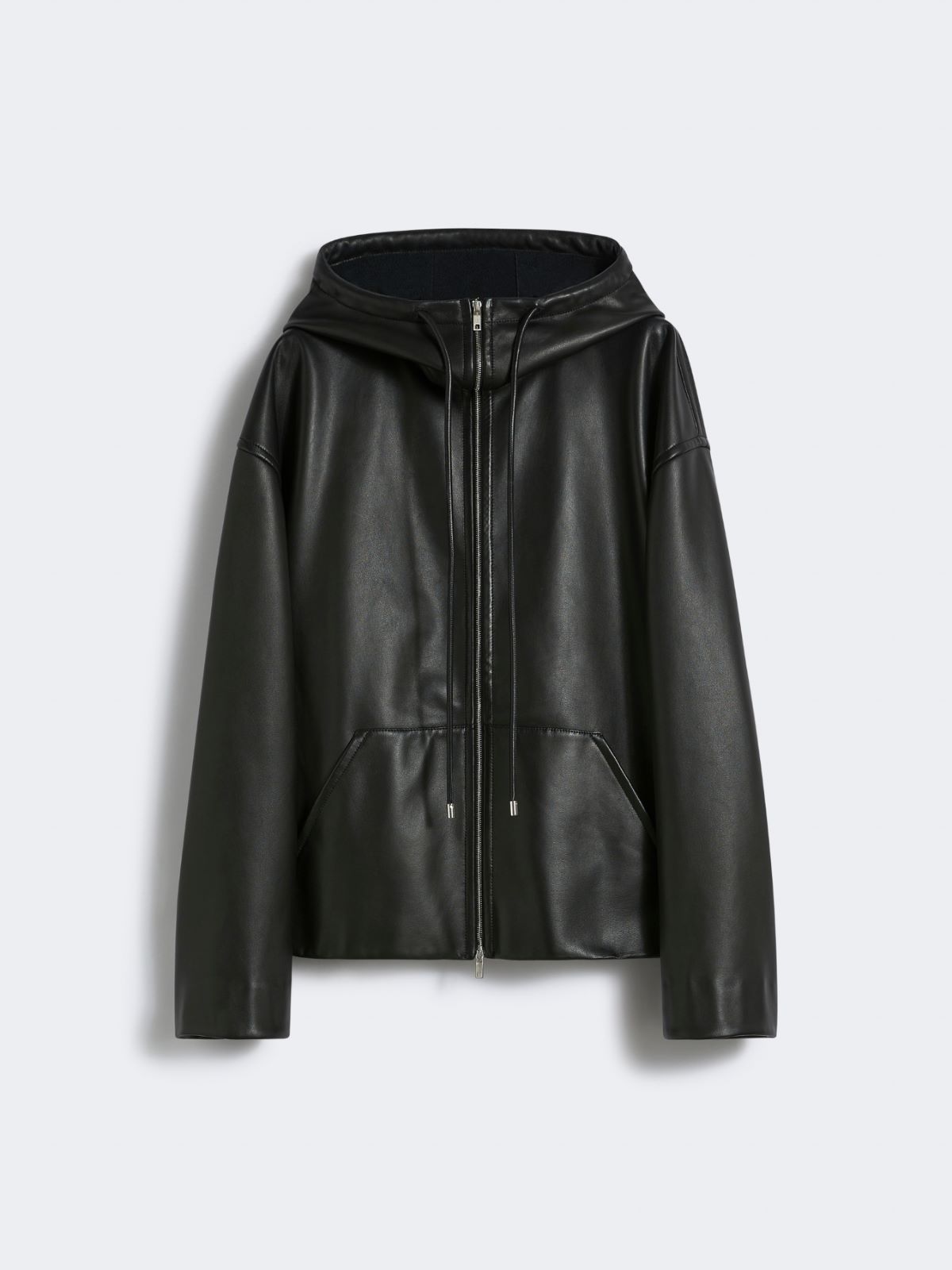 Leather hoodie - RUNWAY - BLACK - Max Mara - 11